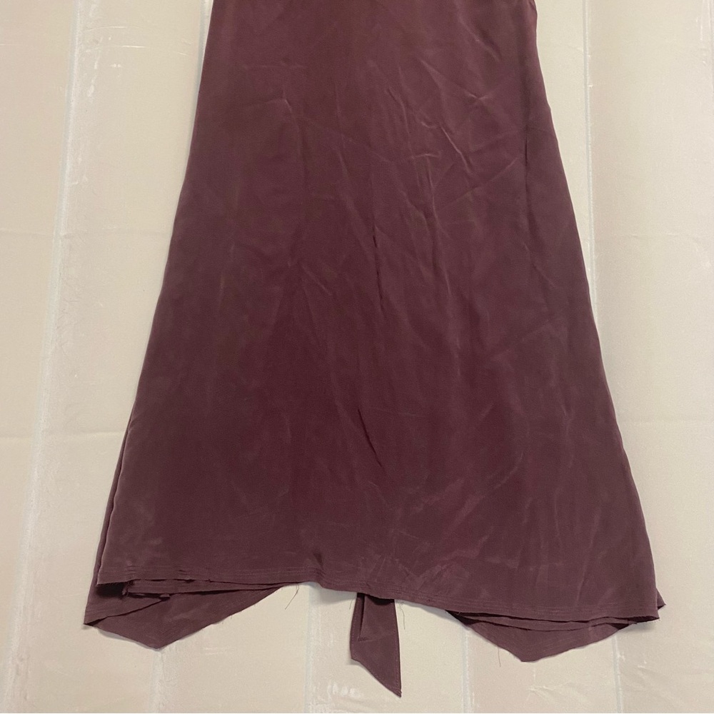 AllSaints All Saints Women’s Jayda Dress Size 0 100% Silk Maroon Feminine Dainty - Picture 11 of 15